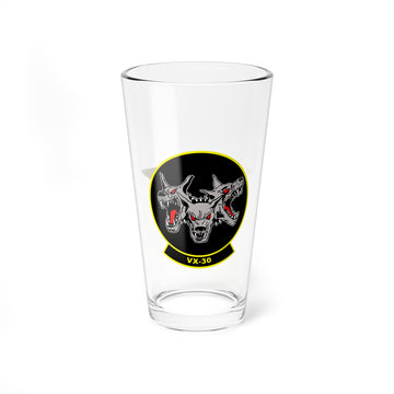 VX-30 "Bloodhounds" NFO Pint Glass, 16oz, Navy Test and Evaluation Squadron flying Multiple Aircraft