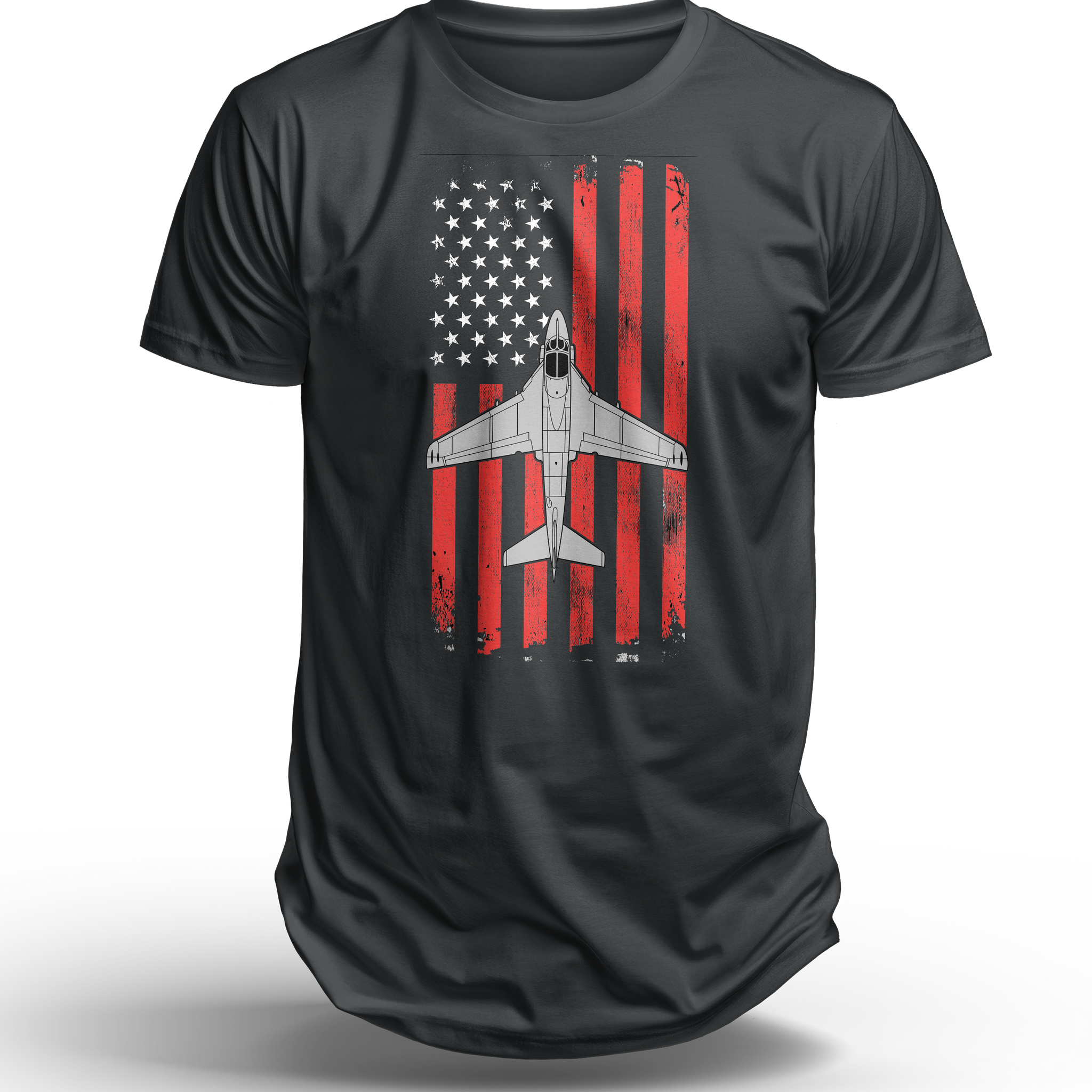 A-6 Intruder Patriotic Flag Tee - US Navy and Marine Corps Attack Aircraft