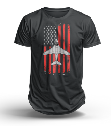 A-6 Intruder Patriotic Flag Tee - US Navy and Marine Corps Attack Aircraft