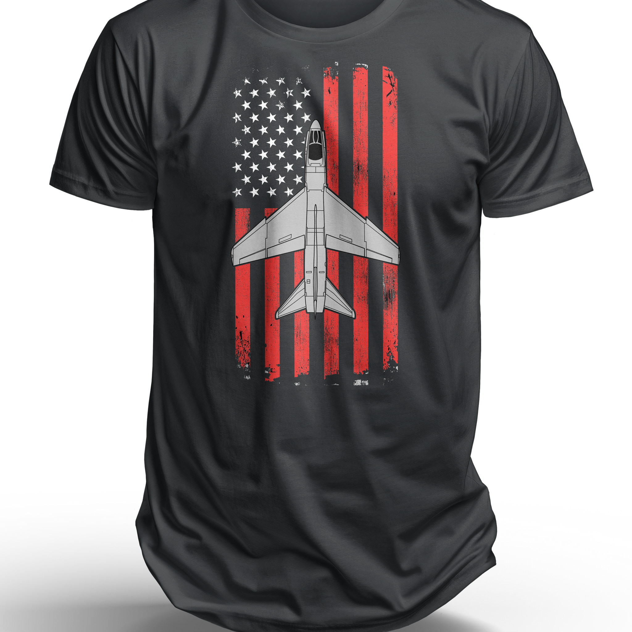 A-7 Corsair II Patriotic Flag Tee - US Navy Attack Aircraft