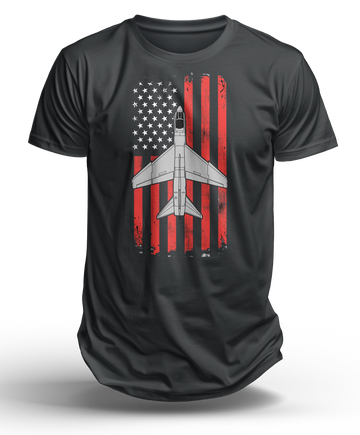 A-7 Corsair II Patriotic Flag Tee - US Navy Attack Aircraft